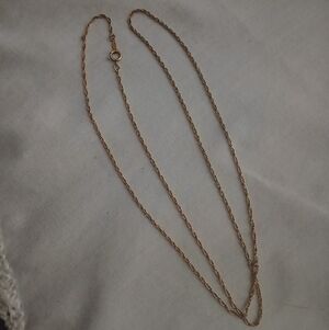 Vintage 14KT Gold Filled Rope Chain Choker Necklace – 12”